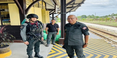 ตรวจเยี่ยม​ ฐานปฏิบัติการ​หน่วยเฉพาะกิจ​ ยะลา 12 (ชป.วิหค) สถานีรถไฟ​บาลอ ต.บาลอ อ.รามัน พบกำลังพล​ปฏิบัติ​หน้าที่​ด้วยความเรียบ​ร้อย​ เหตุการณ์​ทั่วไป​ปกติ